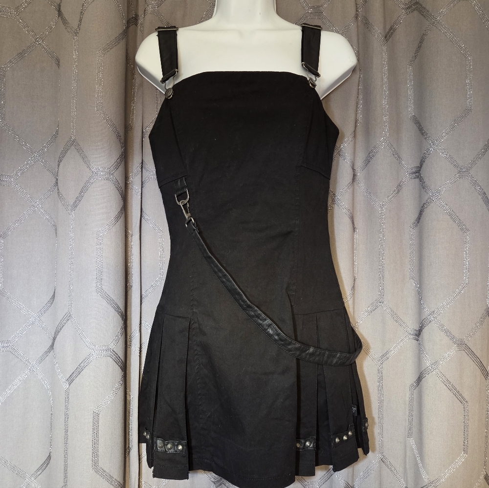 Tripp NYC The Mortal Instruments City Of Bones Black Pleated Studded Dress M - Picture 1 of 8